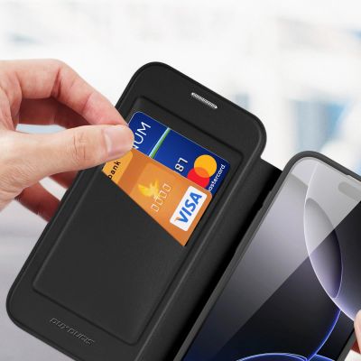 9. Dux Ducis Skin X Pro Case for iPhone 17 Pro with Wallet, MagSafe Compatible - Black