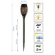 8. TORCH SOLAR LAMP DANCING FLAMES 12 LED SMD 7x7x50CM