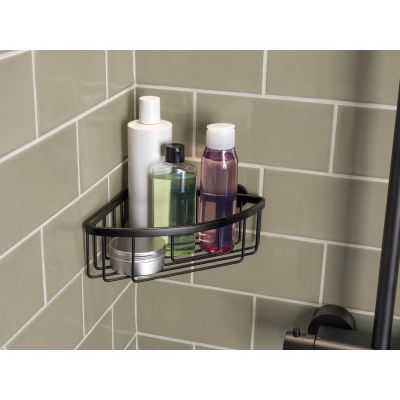 5. TESA ALUXX BLACK Aluminum Wall-hung Shower Basket