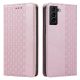 8. Magnet Strap Case Case for Samsung Galaxy S22 + (S22 Plus) Pouch Wallet + Mini Lanyard Pendant Pink