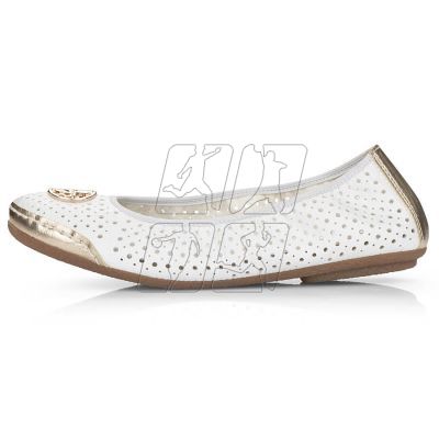 15. Rieker W RKR516 openwork ballerinas white