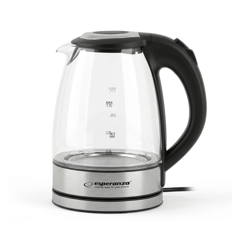 9. Esperanza Tugela EKK012 electric kettle (2200W 1.7l; black)