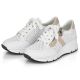 16. Rieker W N6304-80 white leather wedge shoes