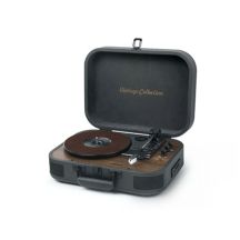 Muse MT-207 DGB Turntable Stereo System, Black/Brown