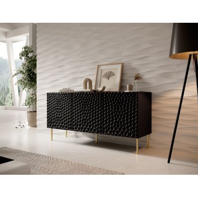 3. HOLE chest of drawers 152x42.5xH74.5 black matt