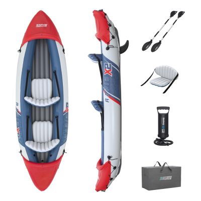 17. Bestway 65077/25 Sport Kayak 1 Person Multicolor Acrylonitrile Butadiene Styrene Copolymer (ABS), Aluminum, Polypropylene (PP), Polyvinyl Chloride (PVC) Inflatable Kayak