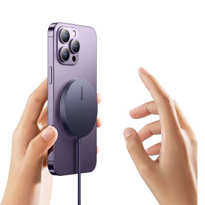 3. Baseus Simple Mini3 magnetic charger MagSafe Qi 15W purple