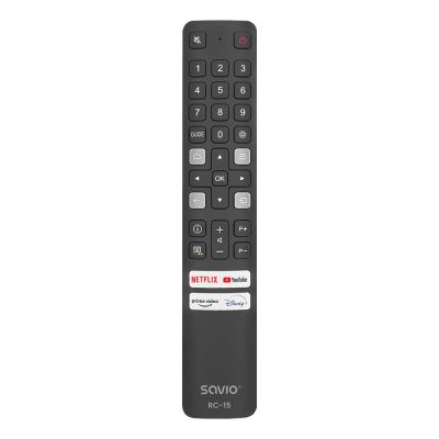 12. SAVIO UNIVERSAL REMOTE CONTROL FOR TV / REPLACEMENT FOR TCL TV - SMART TV RC-15