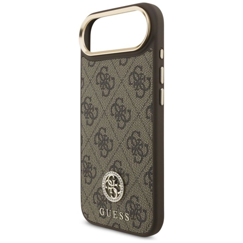6. Guess 4G Strass Logo MagSafe Case for iPhone Air - Brown