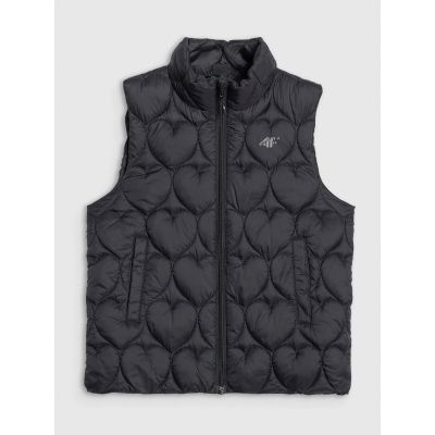 8. Girls' down vest with synthetic filling 4F 4FJRAW25TVJAF323-20S