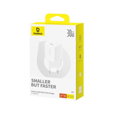 4. Baseus GaN5 30W USB-C Mini Wall Charger - White