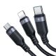 3. Joyroom S-A18 3in1 3.5A USB-A - Lightning+USB-C+MicroUSB cable 1.2m - black
