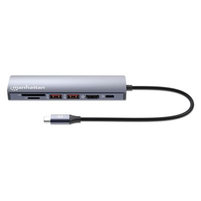 4. Manhattan 153966 Wired Docking Station USB 3.2 Gen 2 (3.1 Gen 2) Type-C Silver