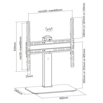 10. Equip 650611 TV mount 139.7 cm (55") Black