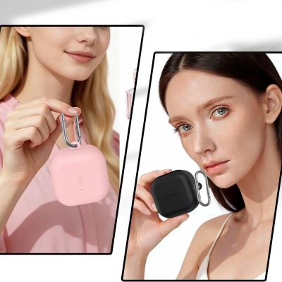 7. Tech-Protect Silicone Hook Case for Samsung Galaxy Buds 4 / 4 Pro - Black