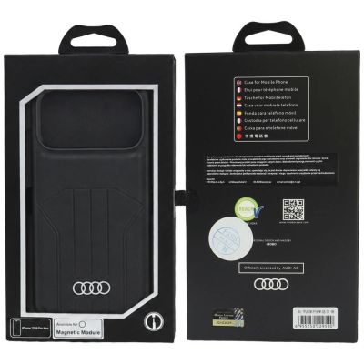 5. Audi Synthetic Leather Case MagSafe for iPhone 18 Pro Max / 17 Pro Max - Black