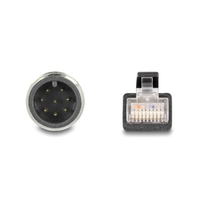 2. DeLOCK M12 A-coded 8-pin male to RJ45 male PVC cable, 5 m