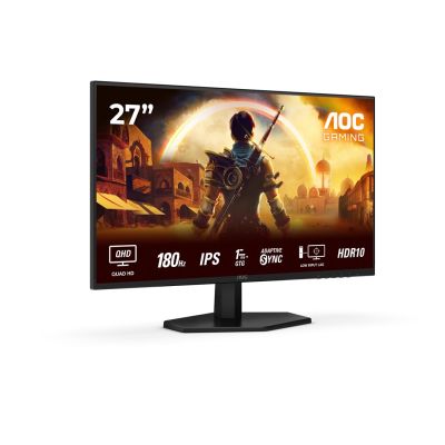 36. AOC Q27G42XE Monitor 27" IPS QHD 180Hz 1ms 2560x1440 2xHDMI Black