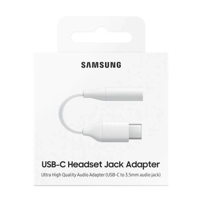 4. Samsung Headphone Adapter 3.5mm Mini Jack (Female) - USB Type C (Male) White (EE-UC10JUWEGWW)