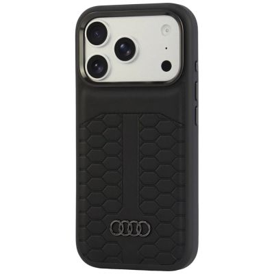 3. Audi Leather Case MagSafe for iPhone 18 Pro / 17 Pro - Black