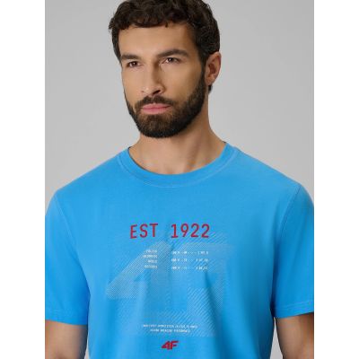 5. Men's regular printed T-shirt 4F 4FRSS26TTSHM4039-33S
