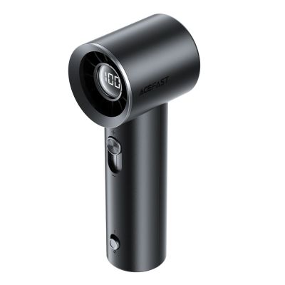 Acefast YF1 Mini Hand Fan with LED Display and Free Airflow Adjustment - Black