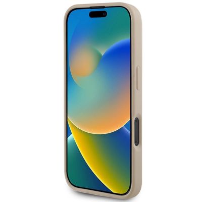 5. DKNY Checkered Pattern & Printed Stripes iPhone 16 Case - Pink