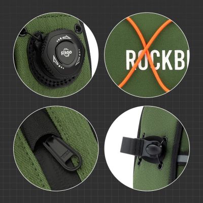 11. Rockbros TL004 ROAD TO SKY 0.7 l waterproof frame bag - green