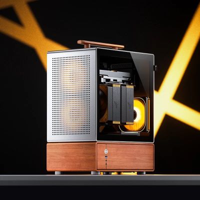 8. Jonsbo T7 PC Case, Midi-Tower, mATX, Tempered Glass - Silver