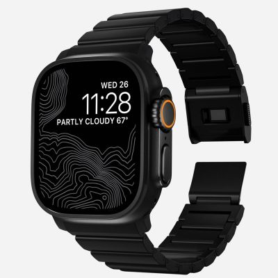 2. NOMAD Titanium Band - titanium bracelet for Apple Watch 46mm/49mm (black hardware) V2