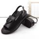 6. Filippo W PAW534A leather wedge sandals, black