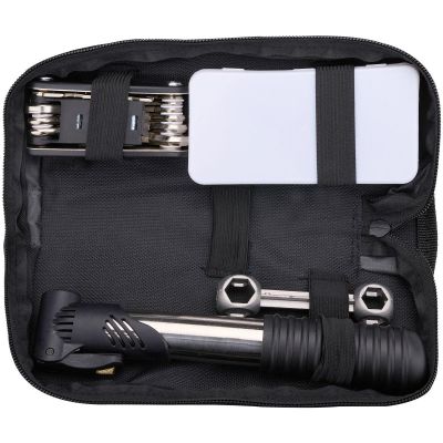 65. 14-PIECE BICYCLE TOOL SET IN A BICYCLE GEAR CASE
