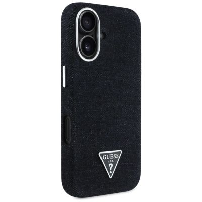 4. Guess Denim Triangle Logo MagSafe case for iPhone 16 - black