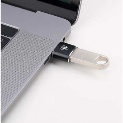 9. Baseus Mini USB-A to USB-C OTG Adapter - Black