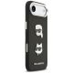4. Karl Lagerfeld FW Grained Karl & Choupette Heads Pins & Logo iPhone Air Case - Black