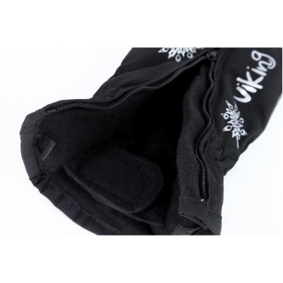 6. Viking Starlet Ski Kids winter gloves with snowflake motif, black (125/15/5195/09)