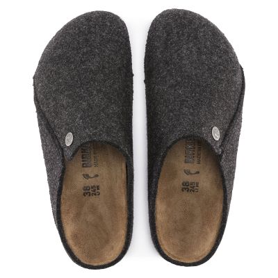 8. Birkenstock Zermatt Cozy Home Anthracite Wool Felt Slippers Regular Wide (1014938)