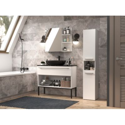 6. Bathroom cabinet NEL I 31x30xH174 matt white