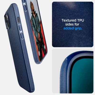 7. Spigen Mag Armor iPhone 14 Plus Case - Blue