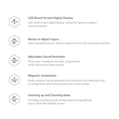 19. Baseus Heyo rotary timer electronic timer black timer (ACDJS-01)