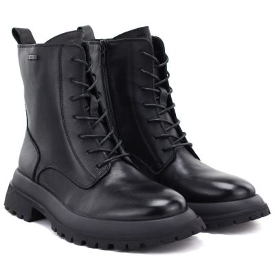 8. Women's leather ankle boots, insulated, black, Big Star UU274375