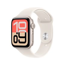 Apple Watch SE 3 GPS + Cellular 44mm Starlight Aluminum Case with Starlight Sport Band – Size M/L