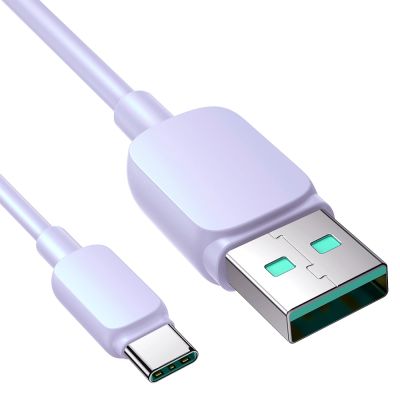 4. Joyroom Multi-Color Series A14 USB-A / USB-C 3A Cable 1.2m - Purple