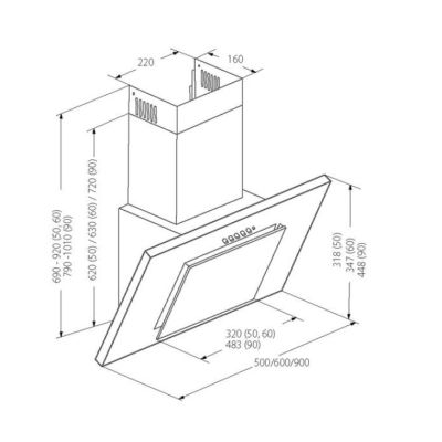 2. AKPO WK-4 NERO LINE ECO 60 BLACK chimney hood