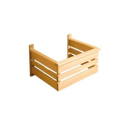 6. Varberg modular sauna, 192x142, corner entrance, wooden door, raw wood with Ofenset BioAktiv 7.5 kW stove