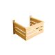 6. Varberg modular sauna, 192x142, corner entrance, wooden door, raw wood with Ofenset BioAktiv 7.5 kW stove