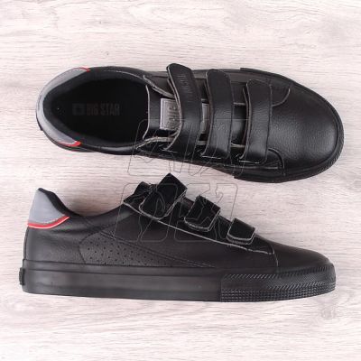 7. Sneakers made of ecological leather with Velcro Big Star W INT1843B black