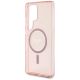 6. Guess Glitter Circle Classic Logo MagSafe Case for Samsung Galaxy S25 Ultra Pink