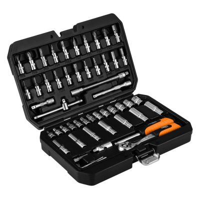 55-piece 1/4" wrench set, satin finish