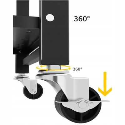 5. Folding shelf on wheels FS005 72x34xH163 black